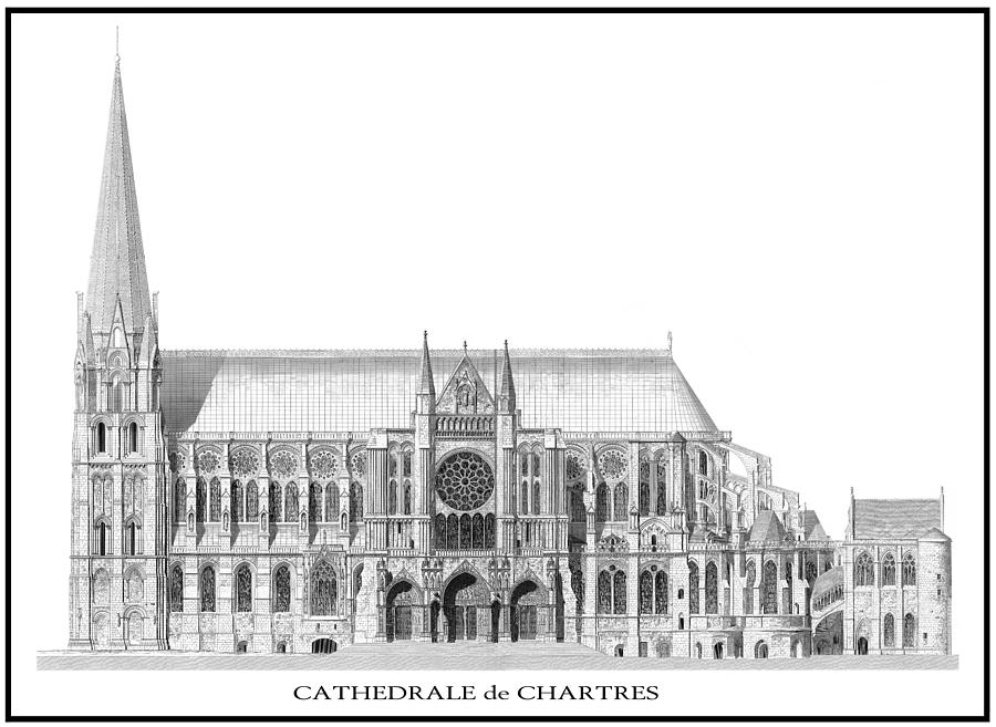 Chartres Cathedral 2 Digital Art by Daniel Hagerman
