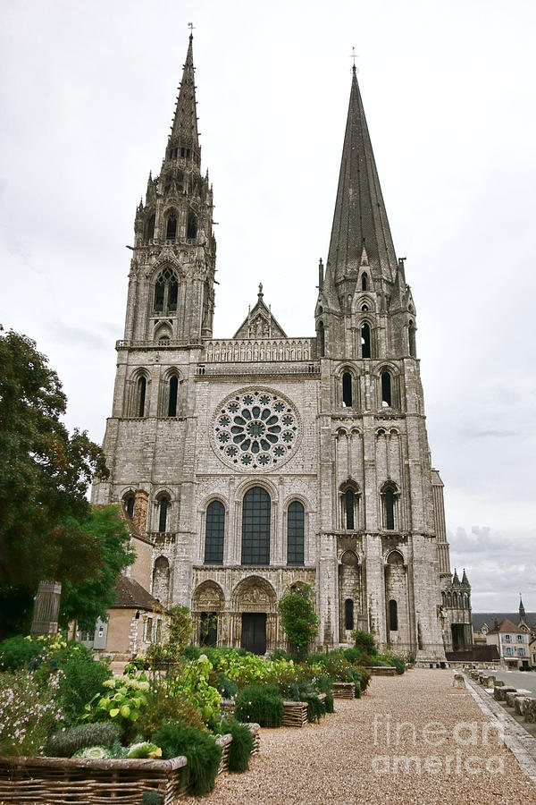 Chartres Cathedral and Esplanade Photograph by Olivier Le Queinec