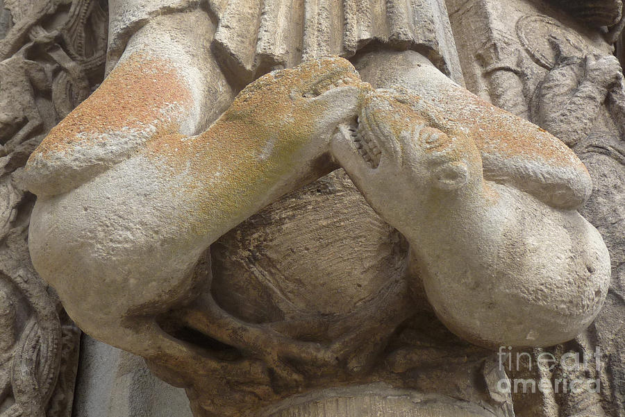 Chartres Cathedral Carving Photograph by Deborah Smolinske