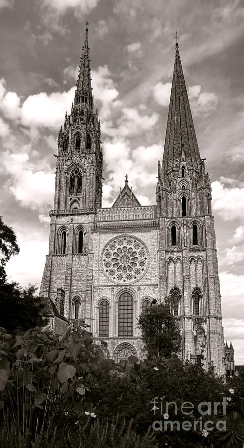 Architecture Photograph - Chartres Cathedral by Olivier Le Queinec