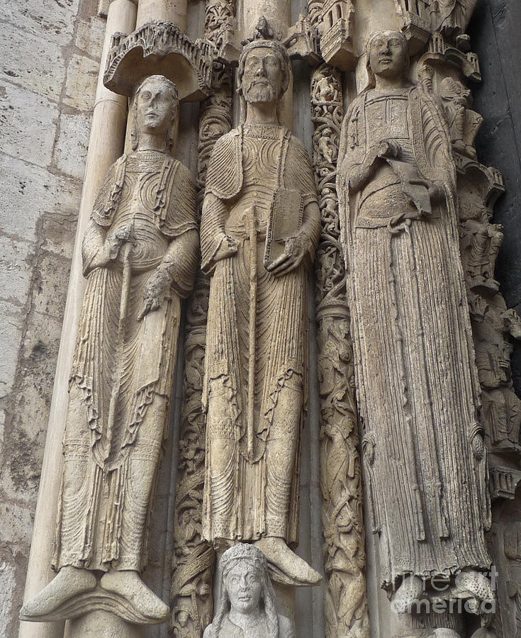 Chartres Cathedral Saints Photograph by Deborah Smolinske