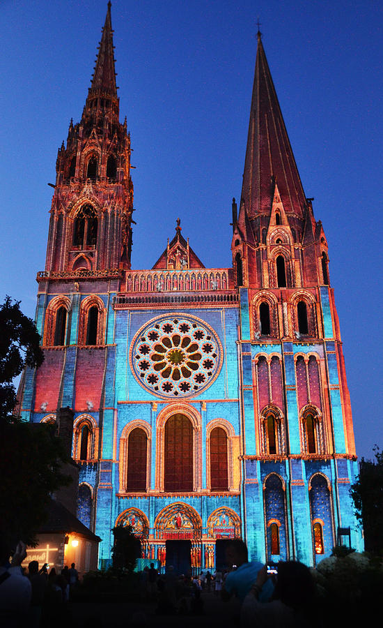 Chartres Cathedral with colors Photograph by RicardMN Photography