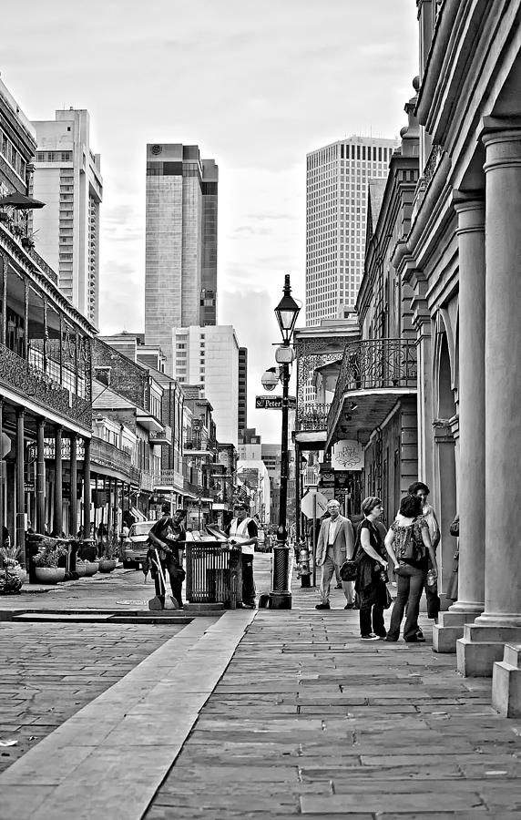 New Orleans Photograph - Chartres Street monochrome by Steve Harrington