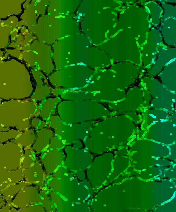 Chartreuse Cascade Digital Art