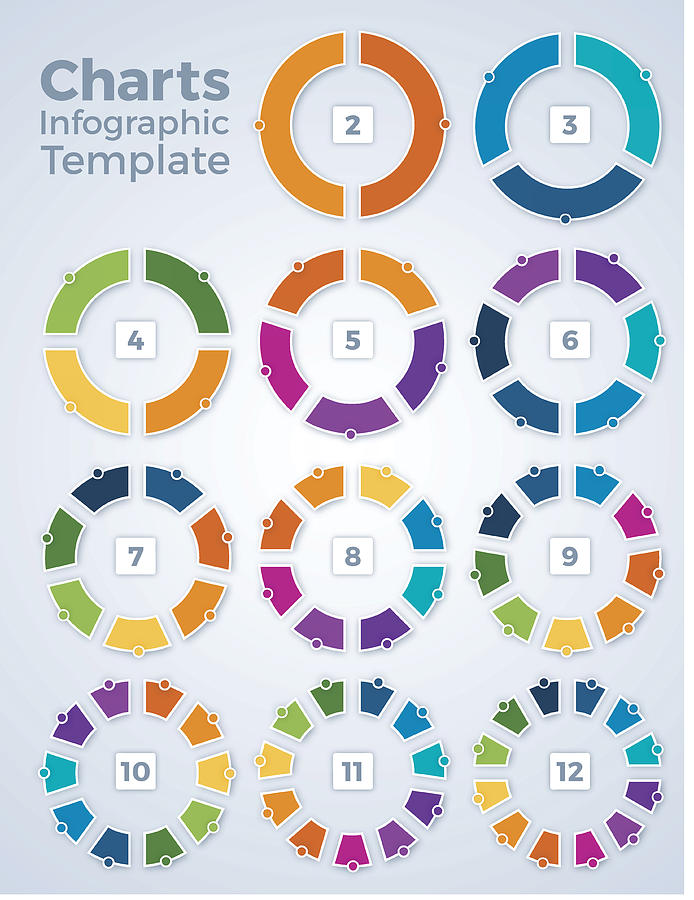 Charts Infographic Template Graphs Drawing by Filo