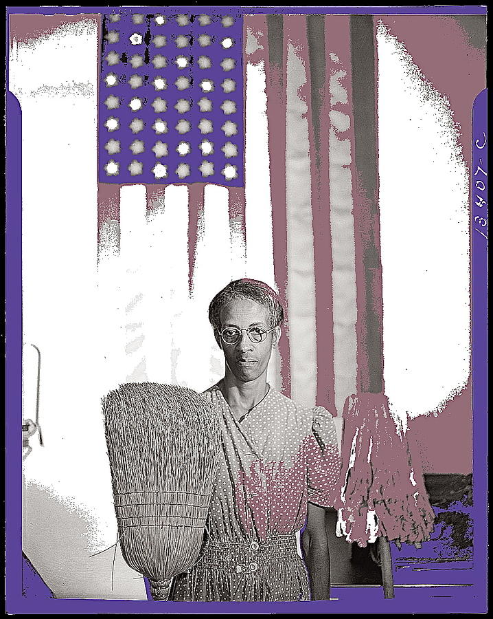 Charwoman Ella Watson Washington D.C. FSA Gordon Parks photo 1942-2014 Photograph by David Lee Guss