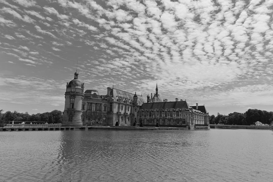 Black And White Photograph - Chateau de Chantilly by Maj Seda