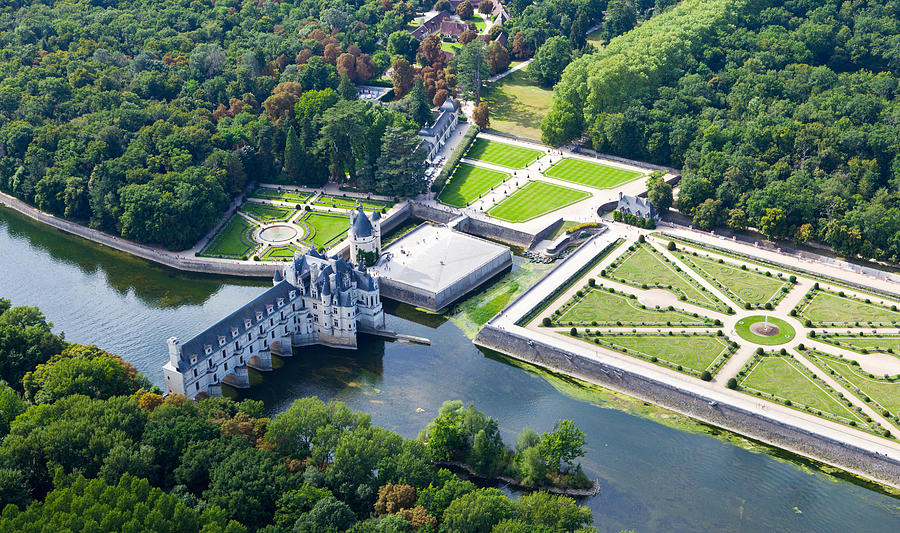 Castle Photograph - Chateau de Chenonceau and its gardens by Mick Flynn