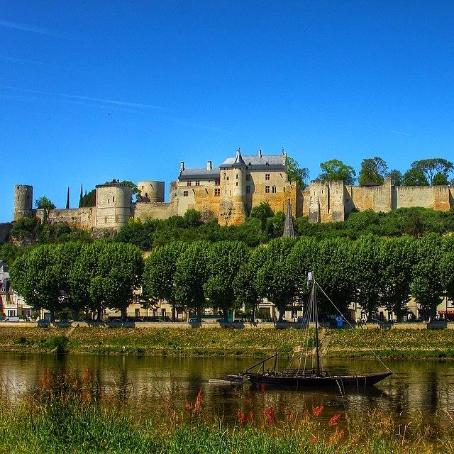 Tbt Photograph - Chateau De Chinon Above The Loire River by Brian Governale