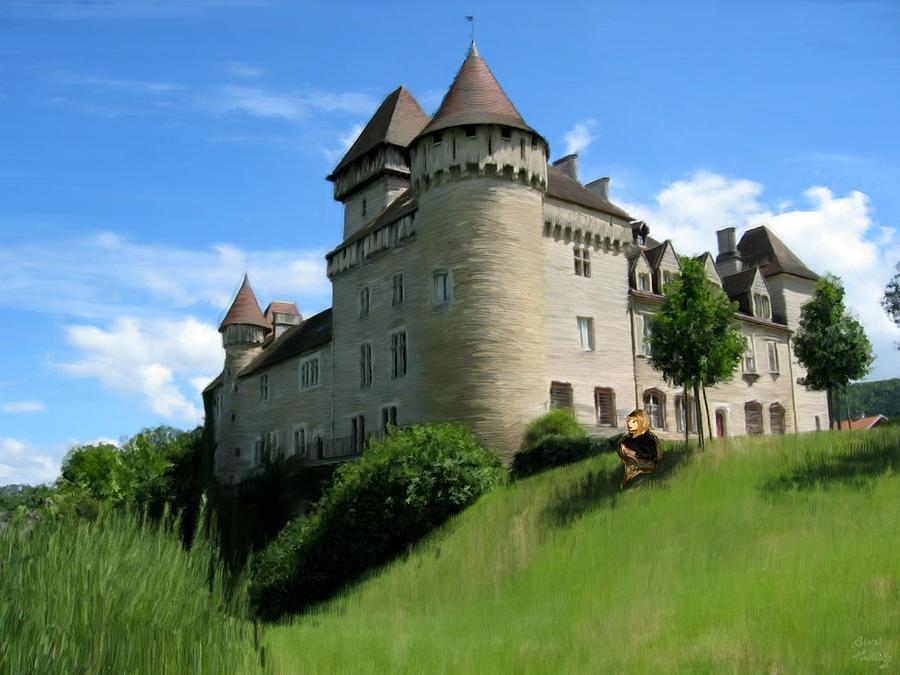 Chateau de Cleron dans le Doubs France  by Bruce Nutting