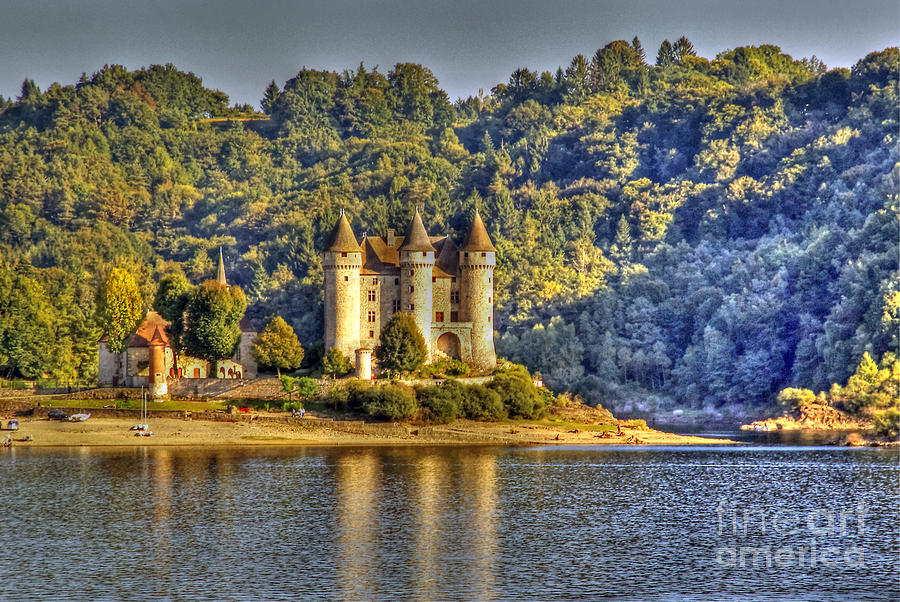 Chateau de Val on the Dordogne river Photograph by Rod Jones
