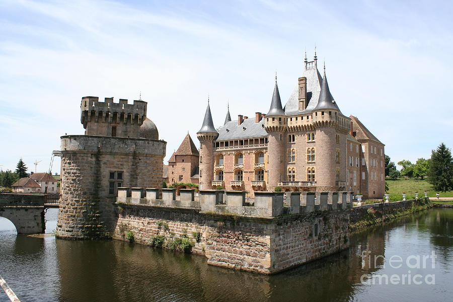 Castle Photograph - Chateau La Clayette And Moat by Christiane Schulze Art And Photography
