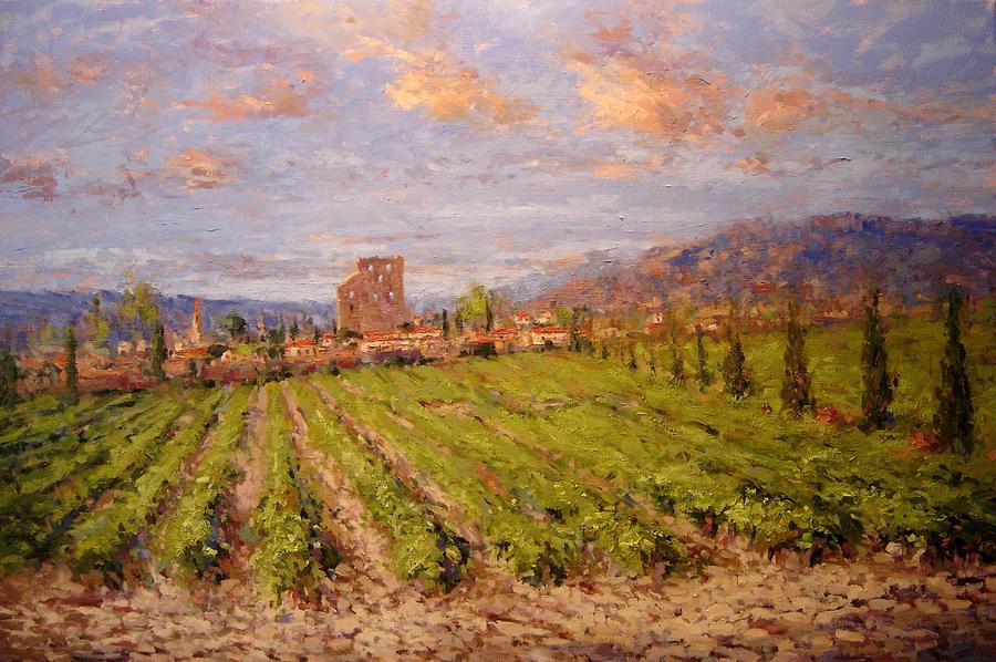 Wine Painting - Chateauneuf Du Pape by R W Goetting