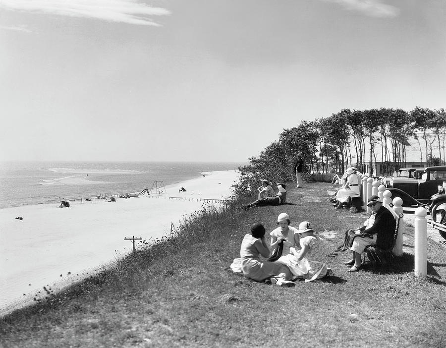 Chatham Lighthouse Beach Photograph by Underwood Archives