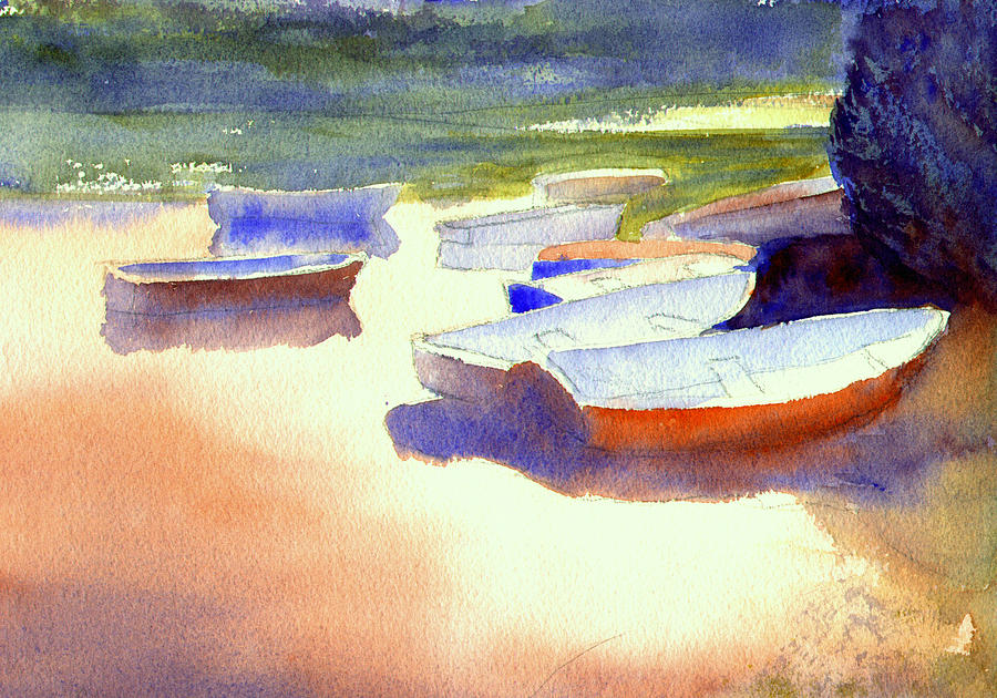 Chatham Skiffs Painting by Peter Senesac