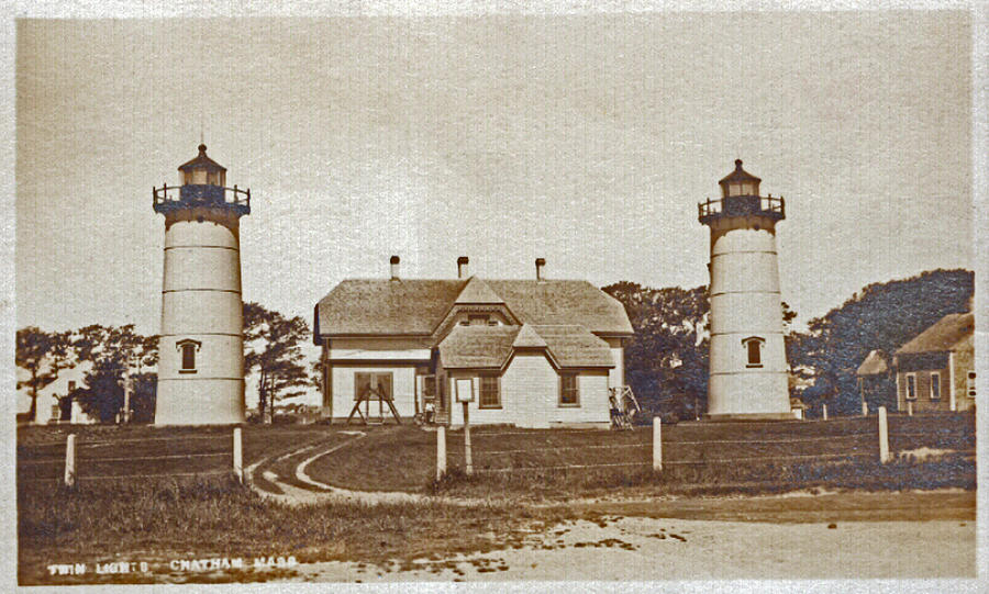 Chatham Twin Lights 1908-18 Photograph by Skip Willits