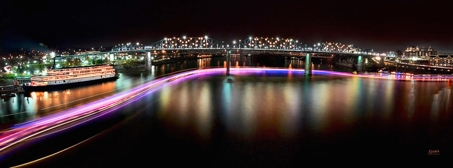 Chattanooga Holiday Boat Parade Photograph by Steven Llorca