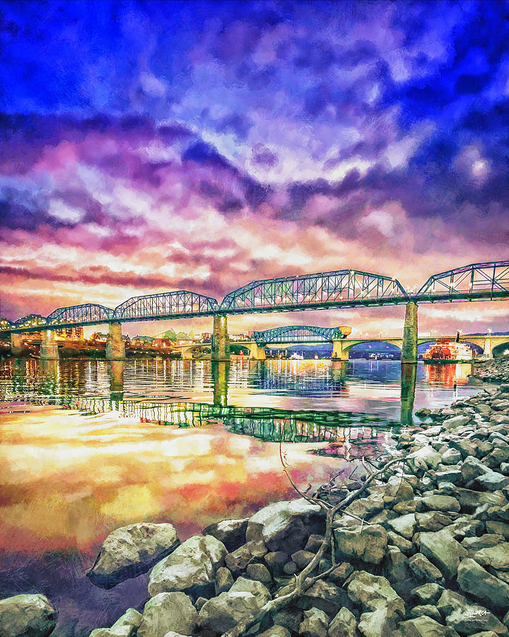 Sunset Photograph - Chattanooga Reflection 1 by Steven Llorca