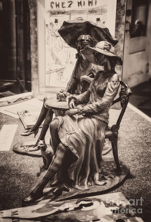 New Orleans Photograph - Chatting Ladies of Royal St. - Sepia by Kathleen K Parker