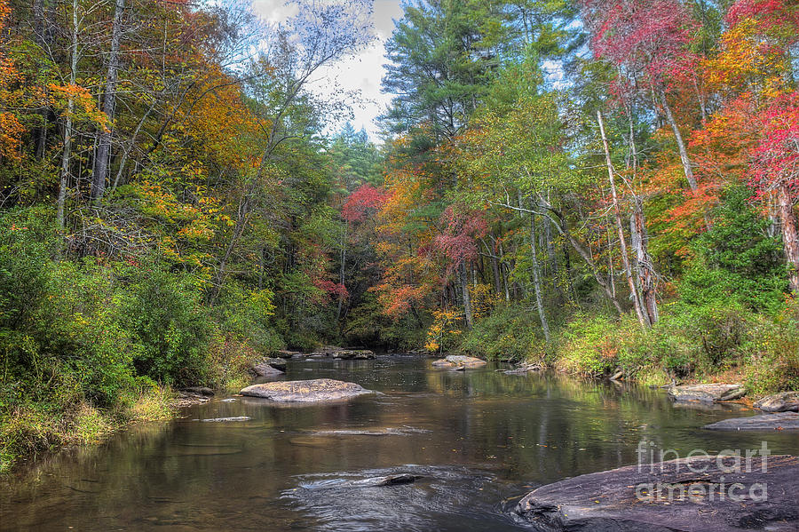 Chauga River fall scenic Photograph by Ules Barnwell