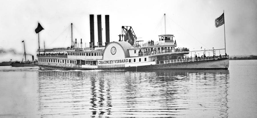 Chauncey Vibbard Steam Boat C 1900 Vintage Photograph by A Gurmankin