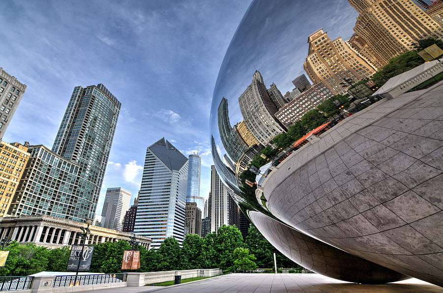 Chicago Photograph - Chicago Morning Reflections by Matt Hammerstein