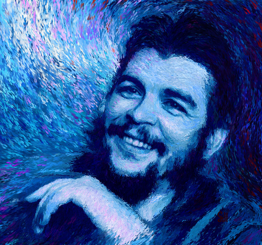 Santa Fe Painting - Che Guevara Blue by Shubnum Gill