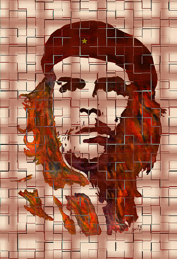 Che Guevara Painting - Che Guevara digital from watercolor painting by Georgeta Blanaru