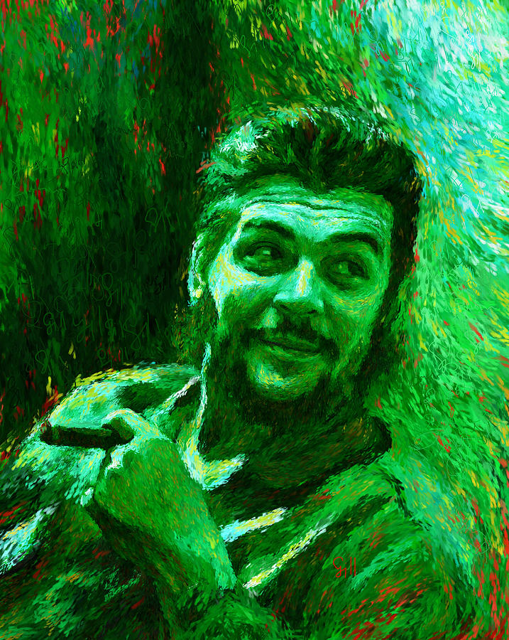 Che Guevara Green Digital Art