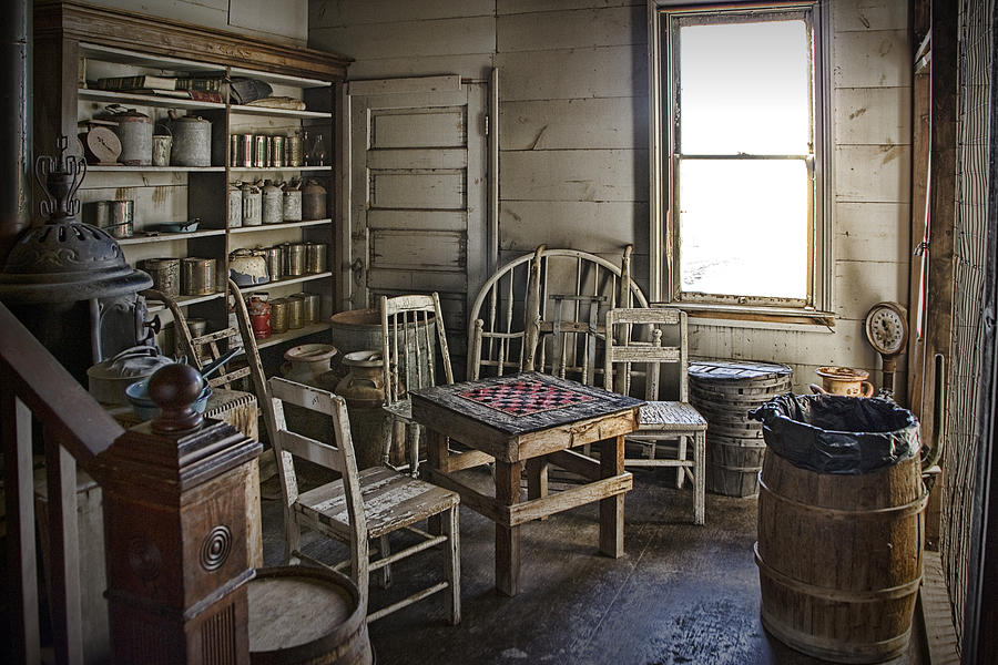 Checker Game setting in a Back Room No. 3105 Photograph by Randall Nyhof