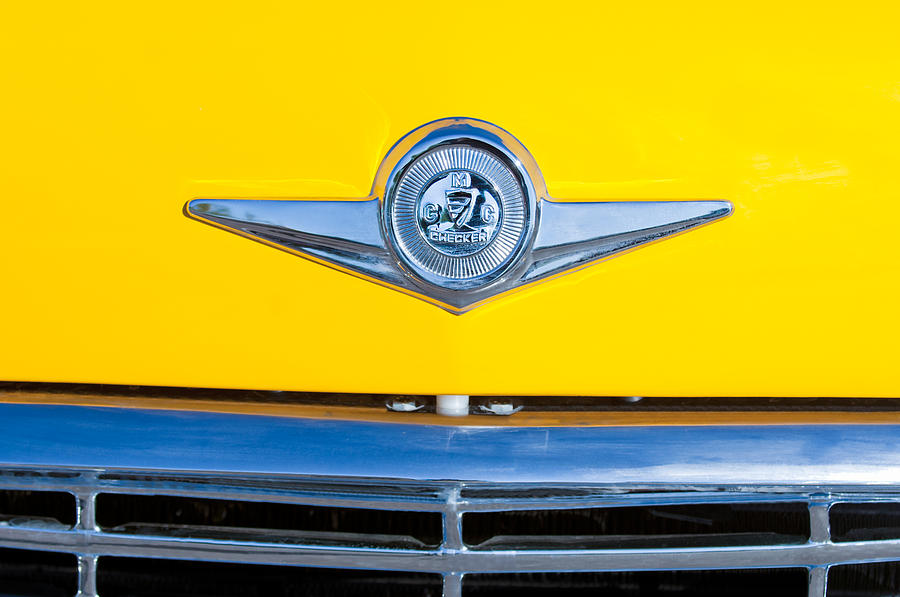 Checker Taxi Cab Emblem Photograph by Jill Reger