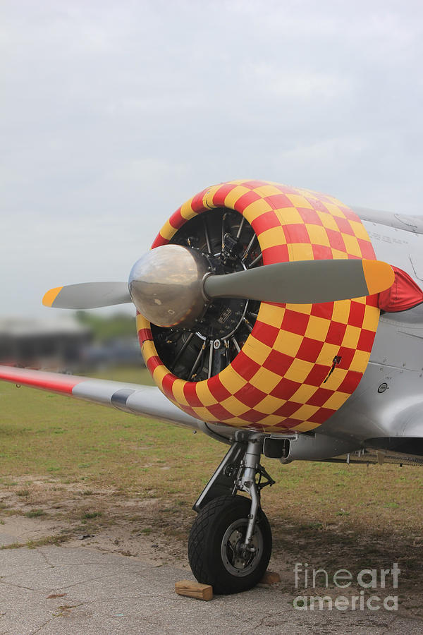 Checkerboard Warbird Cowl Photograph by Ules Barnwell