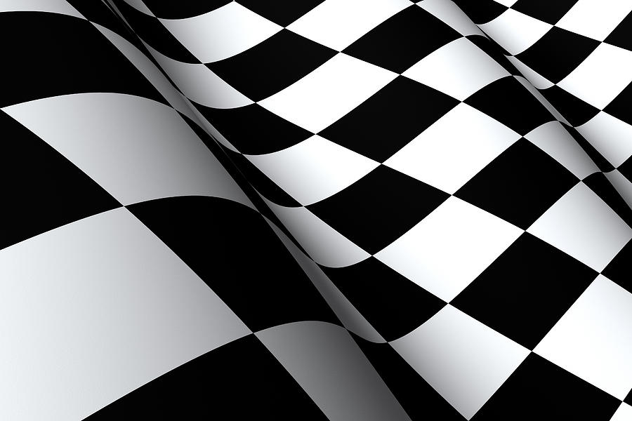 Checkered Flag Macro Photograph by Kativ