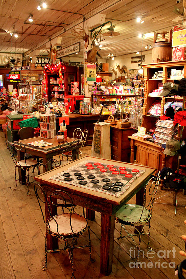 Checkers at Jefferson General Store Photograph by Kathy  White