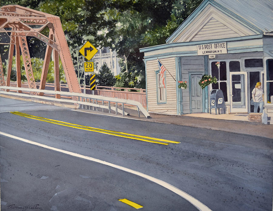 Bridge Painting - Checking the Post by Thomas Stratton