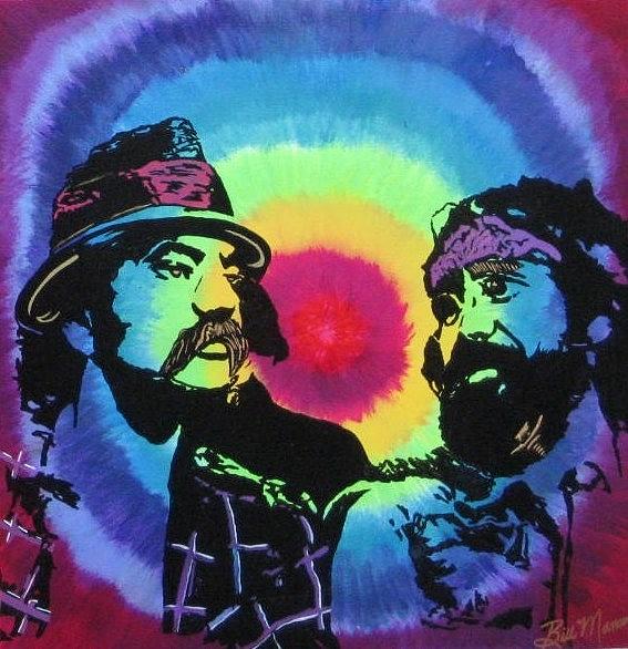 Cheech And Chong Still Smokin Painting by Bill Manson