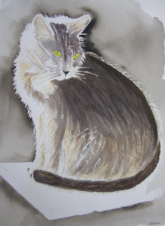 Cheeky Abyssinian Cat  Painting by Elvira Ingram