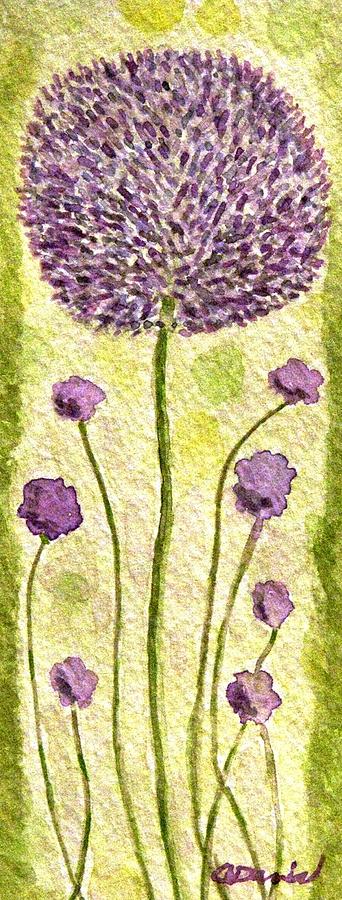 Cheerful Chives Painting by Angela Davies