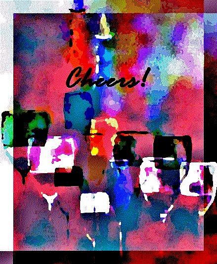 Wine Painting - Cheers by Lisa Kaiser