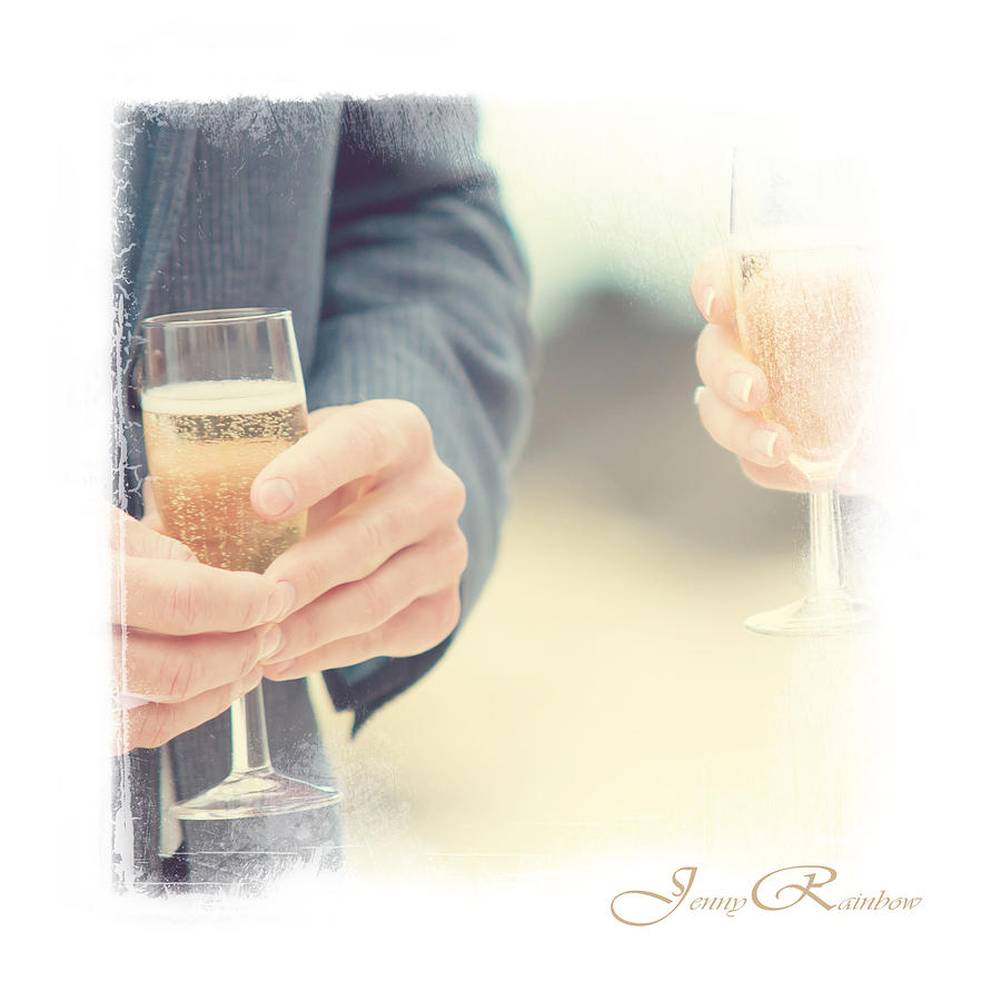 Cheers. Wedding Day Photograph by Jenny Rainbow