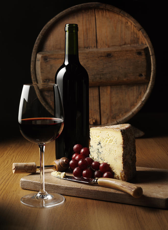 Cheese and Wine Elegance Photograph by Wragg