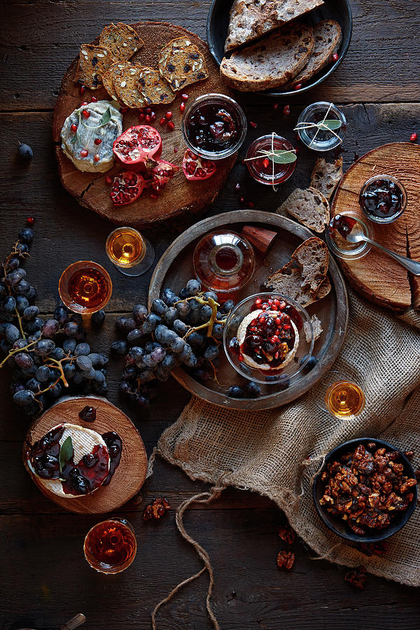 Cheese, Jams, And Wine Photograph by Lew Robertson