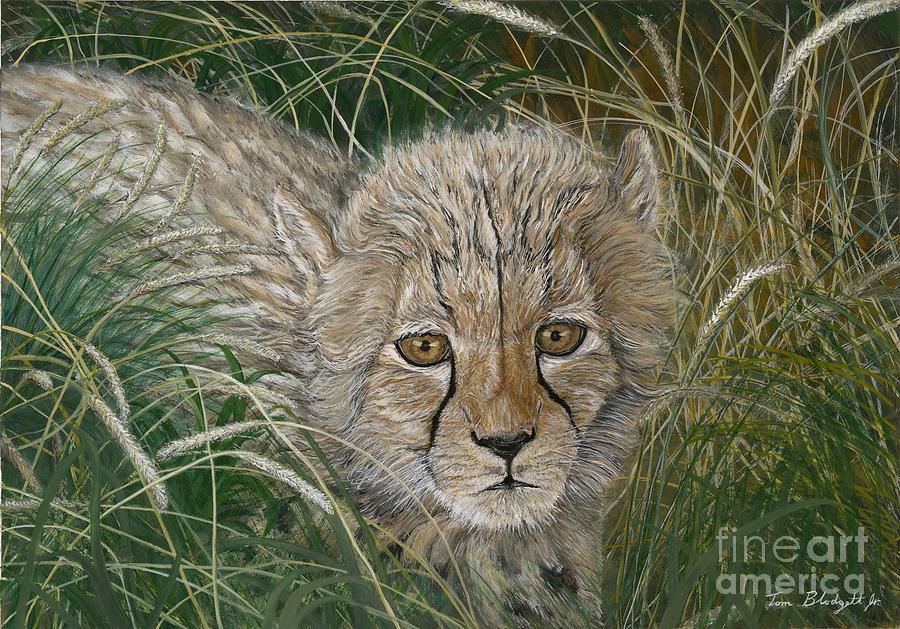 Nature Painting - Cheetah Cub by Tom Blodgett Jr