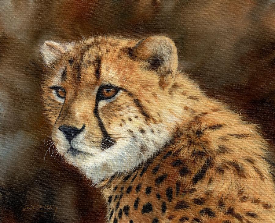 Cheetah Painting by David Stribbling