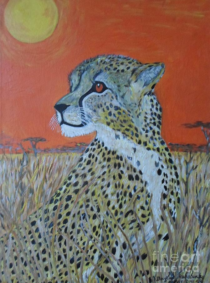 Cheetah Looking Back Painting by Douglas Kahabuka - Pixels