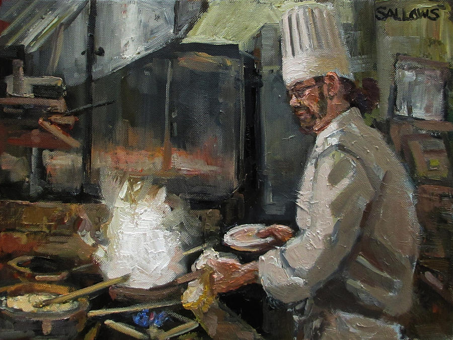 Chef Jeff Painting by Nora Sallows
