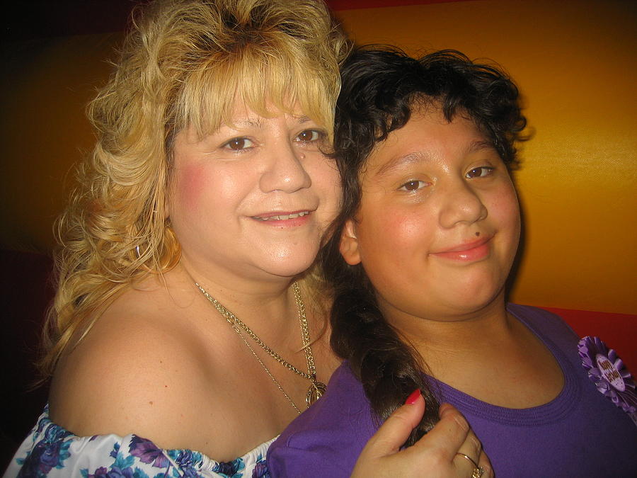 Chelsea and her mother birthday party Eloy Arizona 2004. Photograph by David Lee Guss