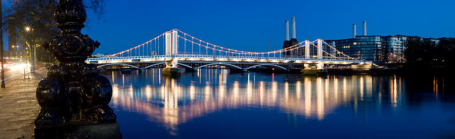 Chelsea Bridge With Battersea Power Photograph by Panoramic Images