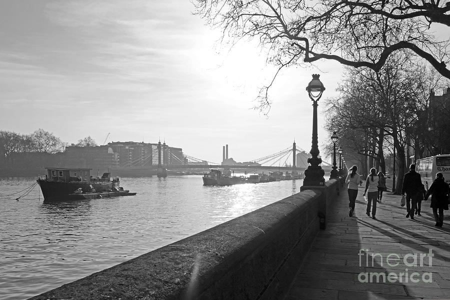 London Photograph - Chelsea Embankment London UK 3 by Julia Gavin