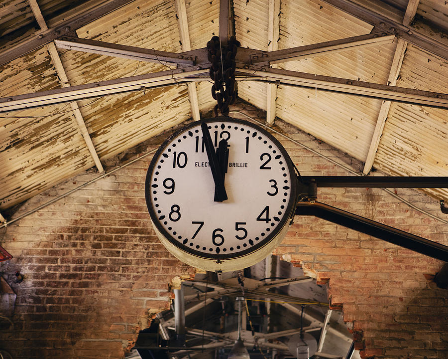 New York City Photograph - Chelsea Market Clock by Kim Fearheiley